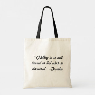 Socrates Quote  Tote Bag