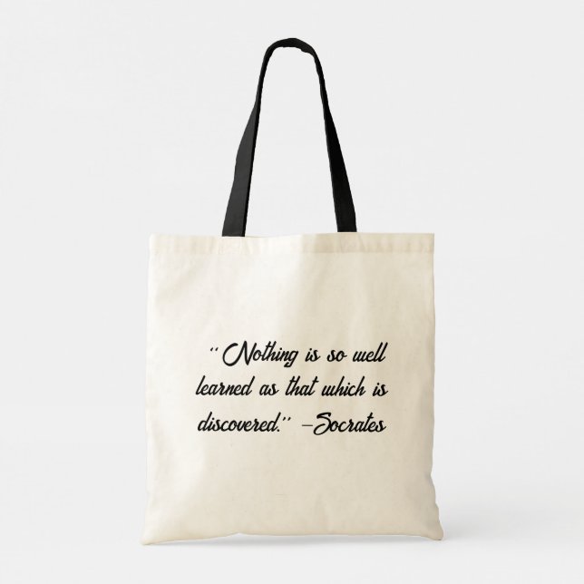 Socrates Quote  Tote Bag (Back)