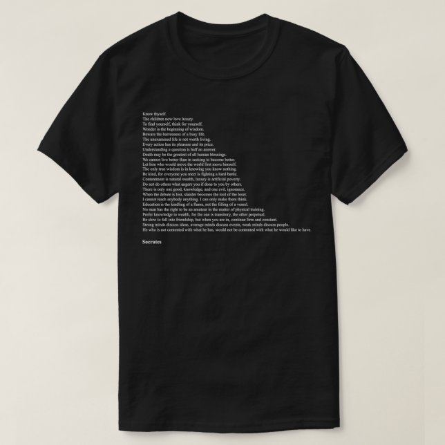 Socrates Quotes Classic TShirt (Design Front)