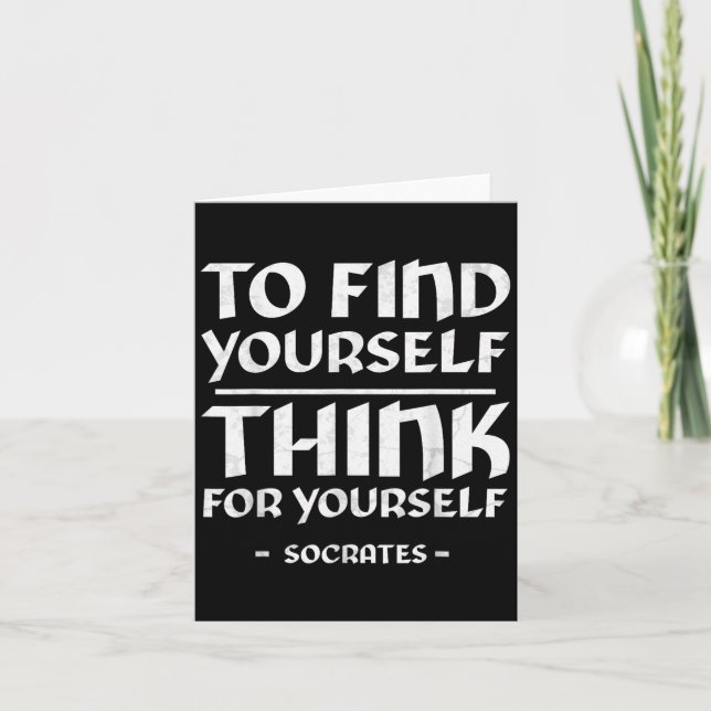 Socrates Self Awareness Stoicism Quote Greek Philo Card (Front)
