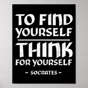 Socrates Self Awareness Stoicism Quote Greek Philo Poster