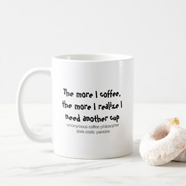Socratic Paradox Coffee Philosophy Twist Mug (With Donut)