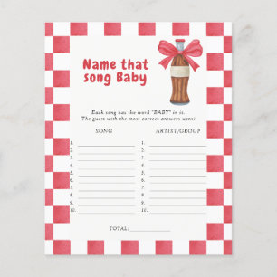 Soda baby shower Name that song baby game