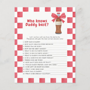 Soda baby shower Who knows daddy best game
