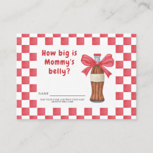 Soda Bottle How big is mummy's belly game Enclosure Card