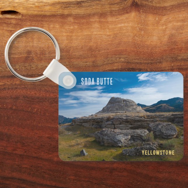 Soda Butte Cone Yellowstone National Park Key Ring (Back)