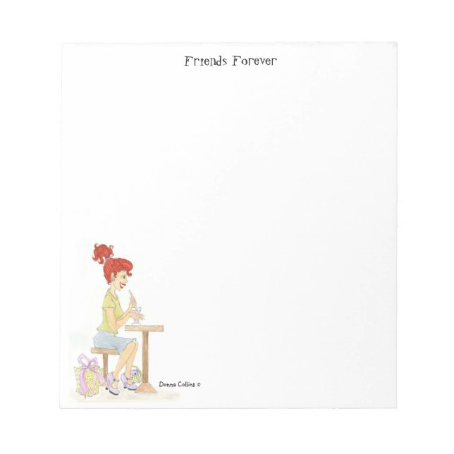 Soda Fountain Friends Notepad (Front)