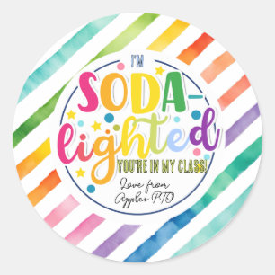 soda- lightful appreciation square sticker