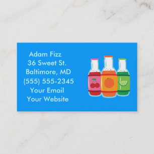 Soda Pop Bottle Business Cards