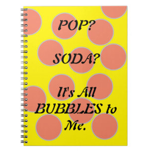 Soda pop bubbles Spiral Photo Notebook
