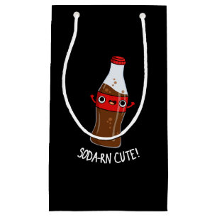 Soda-rn Cute Funny Soda Pun Dark BG Small Gift Bag