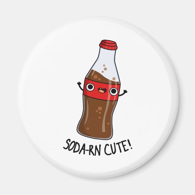 Soda-rn Cute Soda Pun Magnet (Front)
