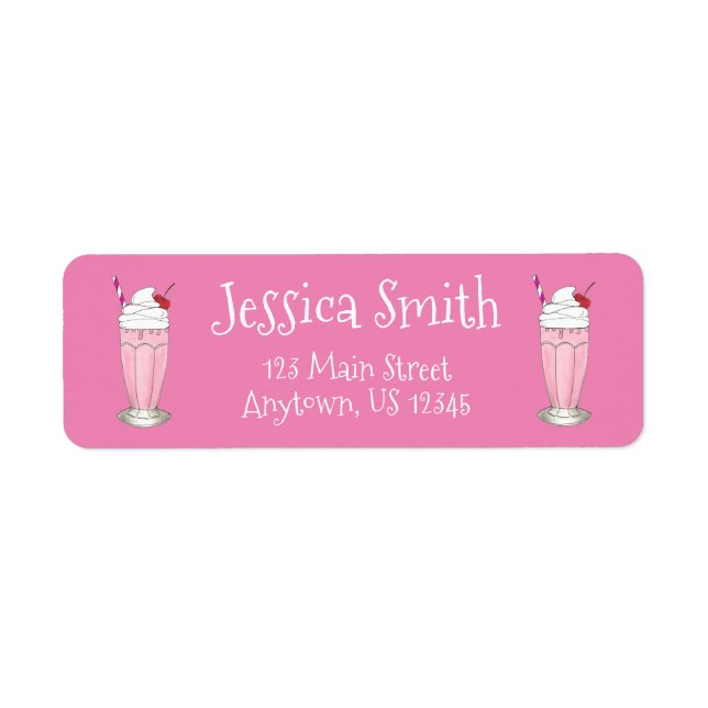 Soda Shoppe Strawberry Ice Cream Milkshake Shake (Front)