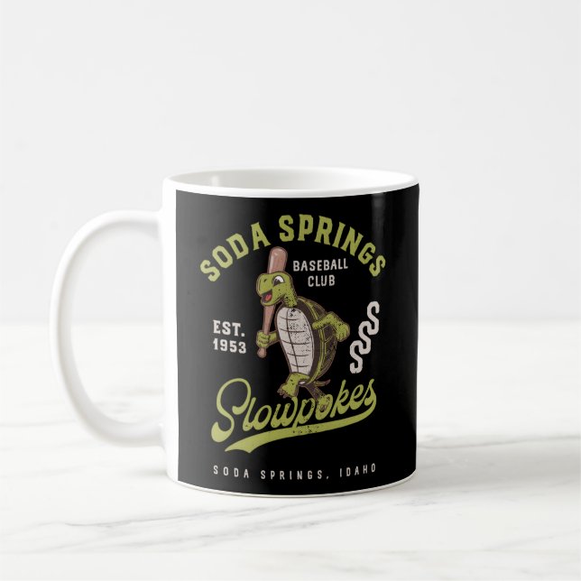 Soda Springs Slowpokes Minor League Baseball Team Coffee Mug (Left)