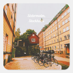 Södermalm, Stockholm, Sweden Square Sticker