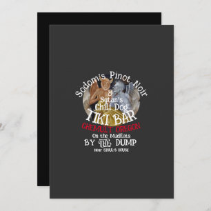 Sodom's Pinot Noir & Satan's Chilli Dog Tiki Bar Invitation