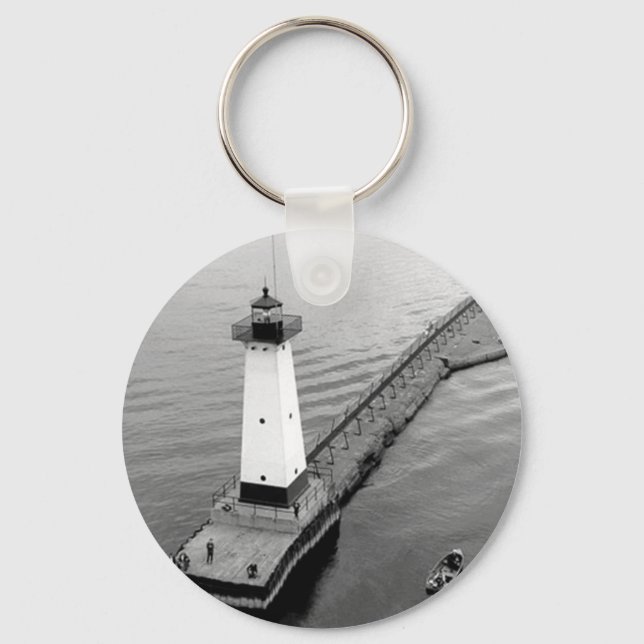Sodus Outer Lighthouse 2 Key Ring (Front)