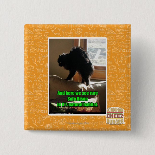 Sofa Bison 15 Cm Square Badge (Front)