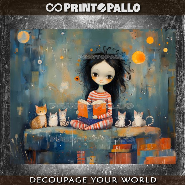 Sofa, cats and a book: what else? -  tissue paper (Creator Uploaded)