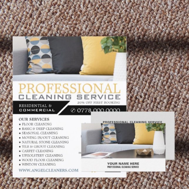 Sofa Cushions, Cleaning Service Advertising Flyer (Creator Uploaded)