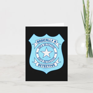 Sofa Detective Badge Funny True Crime Basically A  Card