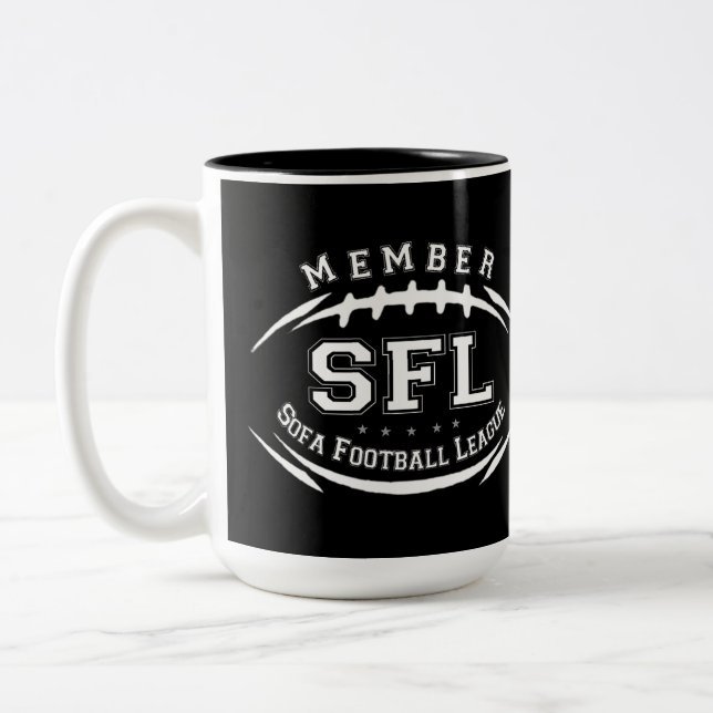 Sofa Football League Two-Tone Coffee Mug (Left)