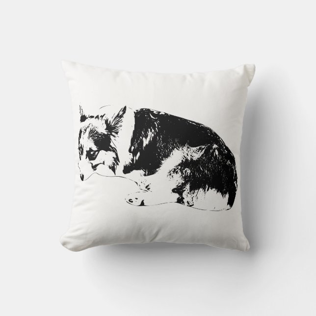 Sofa Ink, Gentle Corgi Cushion (Front)