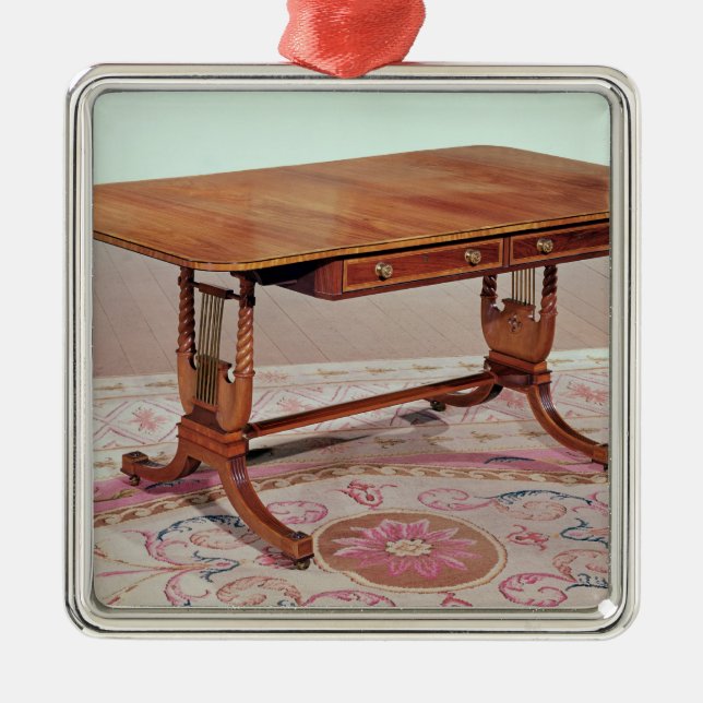 Sofa table with harp legs by Thomas Metal Tree Decoration (Front)