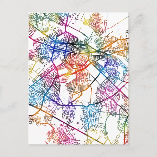 Sofia Bulgaria City Map Postcard (Front)