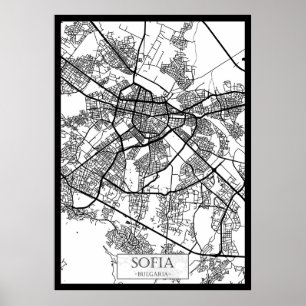 Sofia Bulgaria City Map Poster