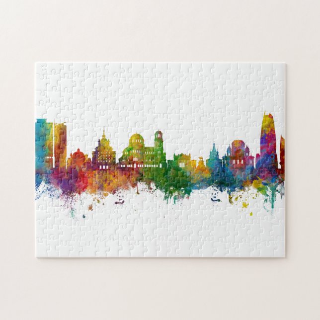 Sofia Bulgaria Skyline Jigsaw Puzzle (Horizontal)