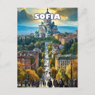 Sofia, capital with multiple charms postcard