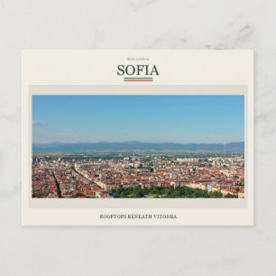 Sofia Rooftops beneath Vitosha Postcard