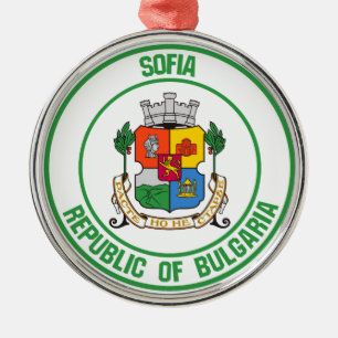 Sofia Round Emblem Metal Tree Decoration