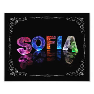 Sofia  - The Name Sofia in 3D Lights (Photograph) Photo Print