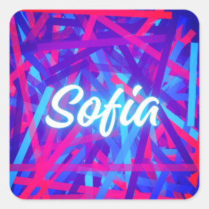 Sofia – Timeless Wisdom Name Concept Square Sticker