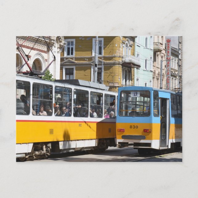 Sofia Trams, Bulgaria Postcard (Front)