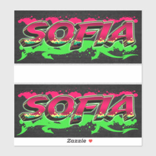 Sofia Vorname Name Graffiti Aufkleber Sticker