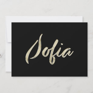 Sofia white gold Handwriting Karte Card