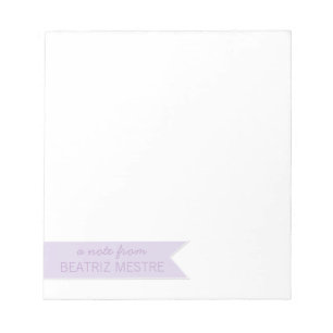 Soft A Note From Personalised Notepads Banner