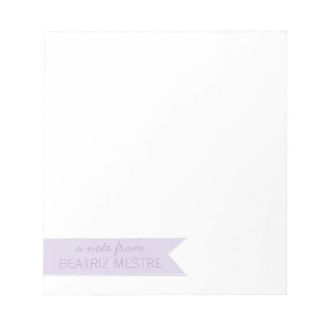 Soft A Note From Personalised Notepads | Banner (Front)