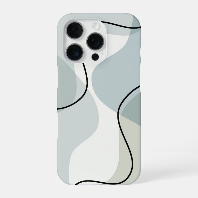 Soft Abstract Design – Minimal Aesthetic Art iPhone Case (Back)