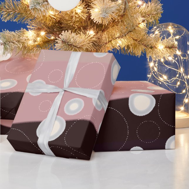 Soft Abstract Waves & Bubbles – Modern Minimalist  Wrapping Paper (Holidays)