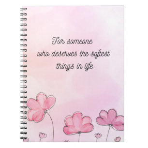 Soft Aesthetic Floral Notebook Cute Journal