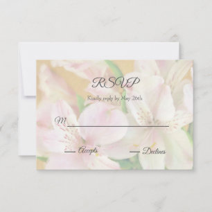 Soft Alstromeria Painting RSVP Card
