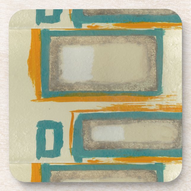 Soft And Bold Rothko Inspired Abstract Coaster (Front)