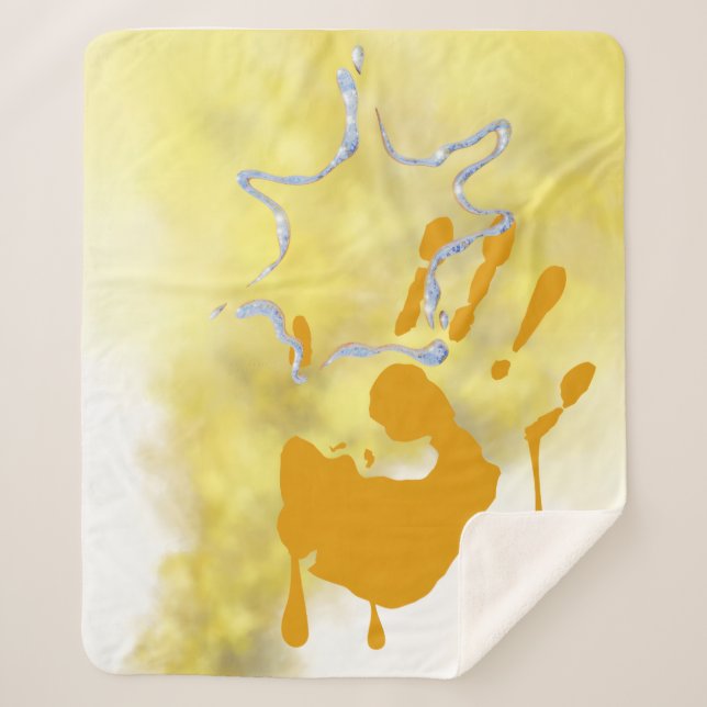 Soft and harmonious lines sherpa blanket (Front)