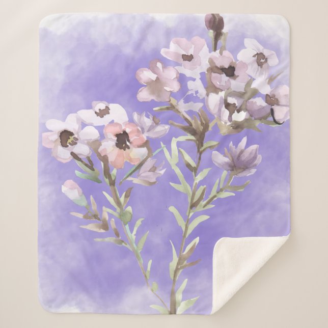 Soft and harmonious lines sherpa blanket (Front)