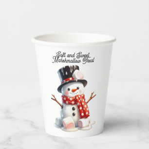 Soft and Sweet Marshmallow Snowman Paper Cups