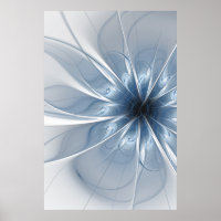 Soft and tenderness blue fractal fantasy flower cu
